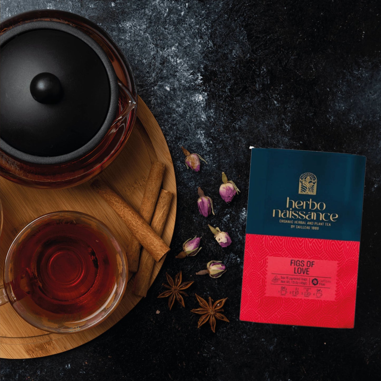 HERBONAISSANCE FIGS of LOVE 15 Organic Herbal Tea Bags