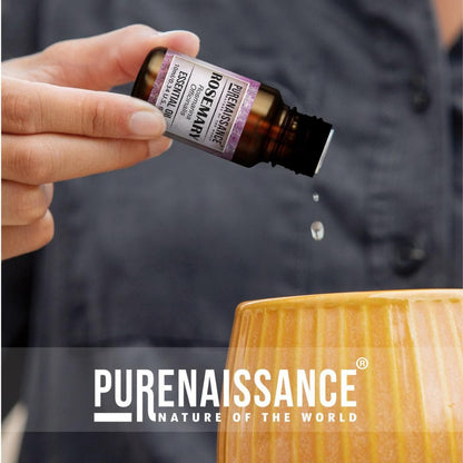 Pure Rosemary Essential Oil Purenaissance Therapeutic Grade for, Best for Aromatherapy and Diffuser /10 ml