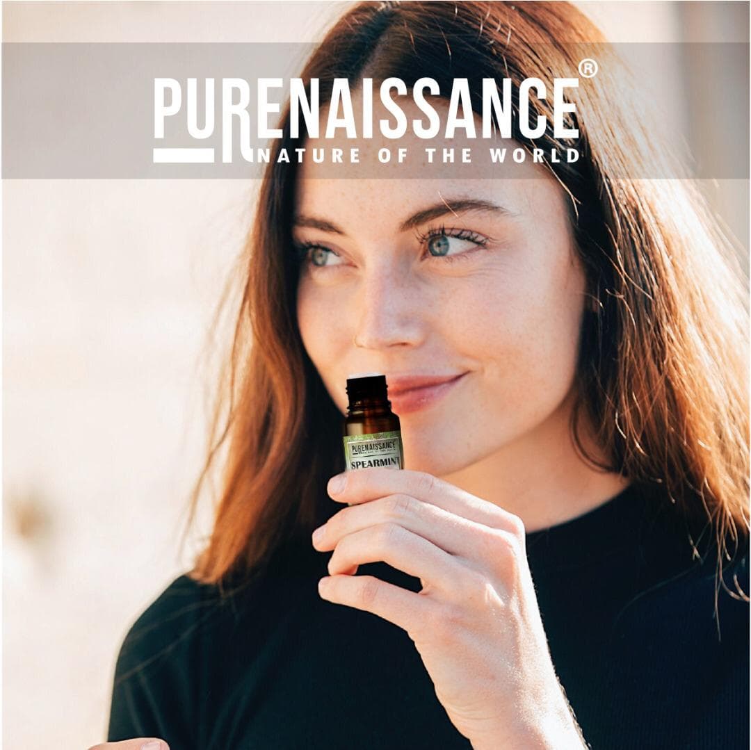 Pure Spearmint Essential Oil Purenaissance Therapeutic Grade for, Best for Aromatherapy and Diffuser/10ml