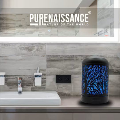 Aromatherapy Essential Oil Diffuser by Purenaissance for domestic and professional use, includes three 10ml bottles of essential oils.