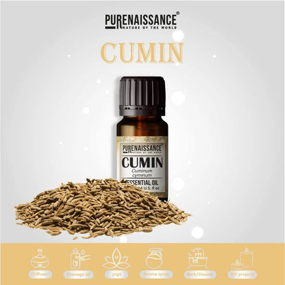 Pure Cumin Essential Oil Purenaissance Therapeutic Grade for, Best for Aromatherapy and Diffuser