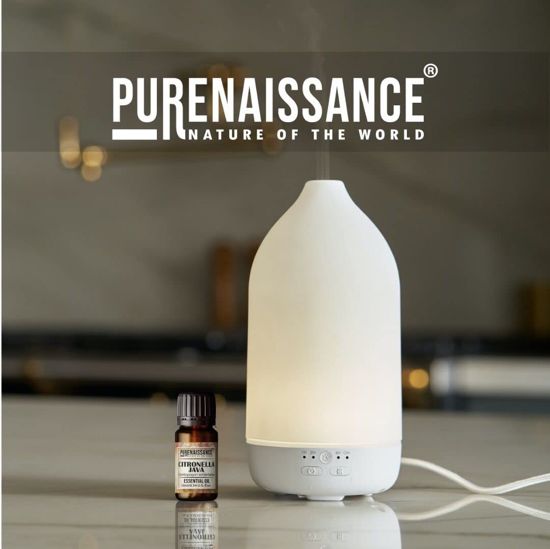 Pure Citronella Java Essential Oil Purenaissance Therapeutic, Best for Aromatherapy and Diffuser/10 ml