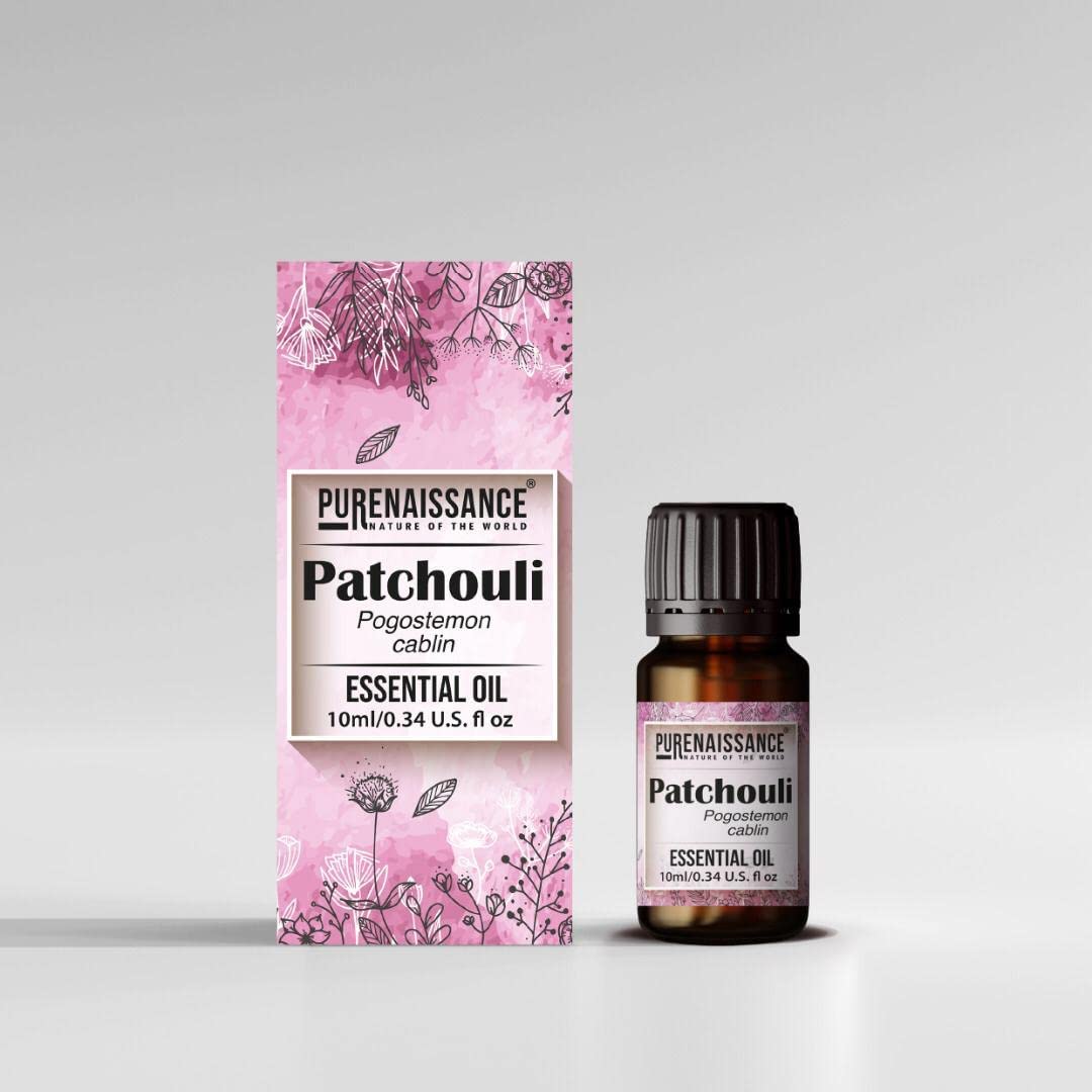 Pure Patchouli Essential Oil Purenaissance Therapeutic Grade, Best for Aromatherapy and Diffuser/10ml