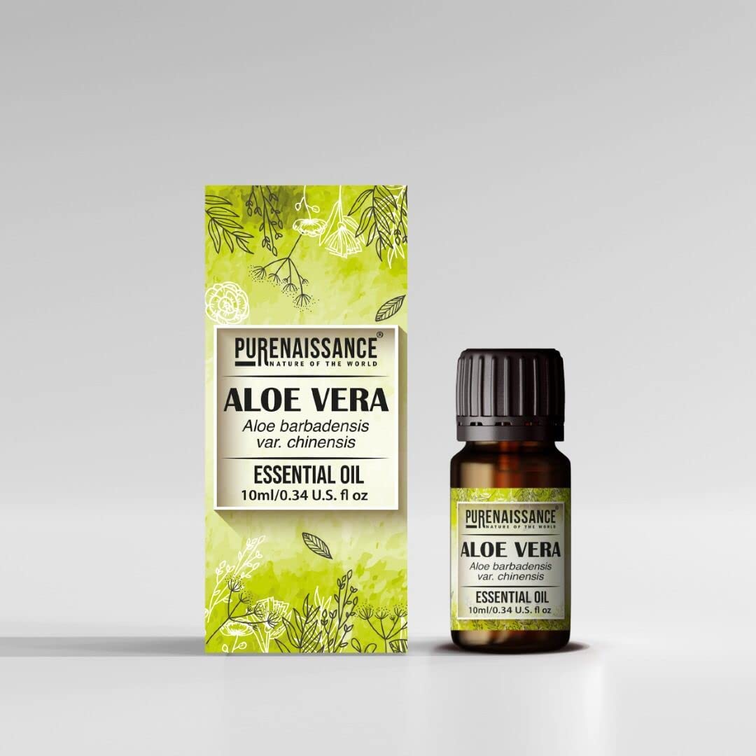Pure Aloe Vera Essential Oil Purenaissance Therapeutic Grade .  Best for Aromatherapy and Diffuser/10ml