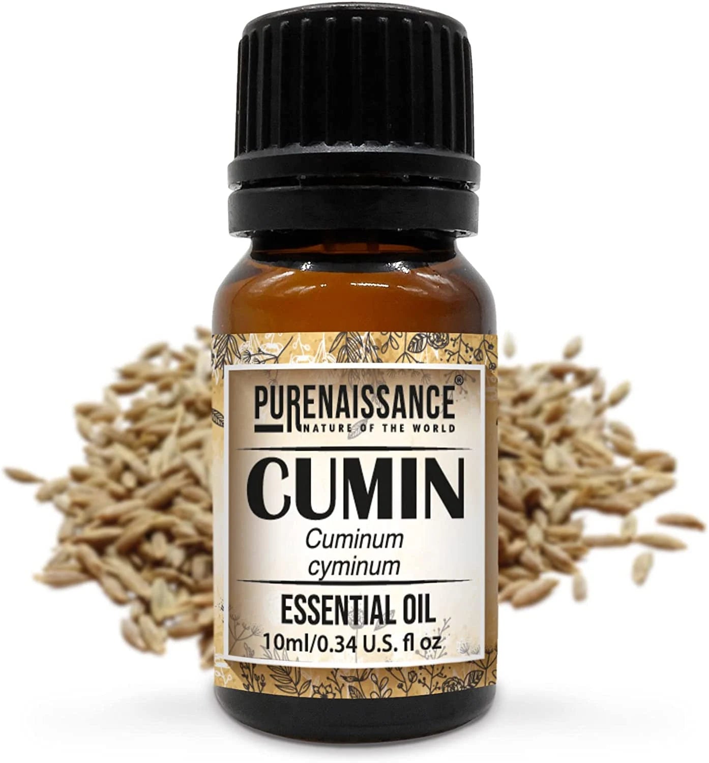 Pure Cumin Essential Oil Purenaissance Therapeutic Grade for, Best for Aromatherapy and Diffuser