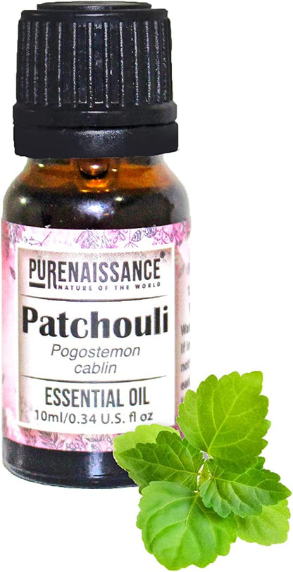 Pure Patchouli Essential Oil Purenaissance Therapeutic Grade, Best for Aromatherapy and Diffuser/10ml