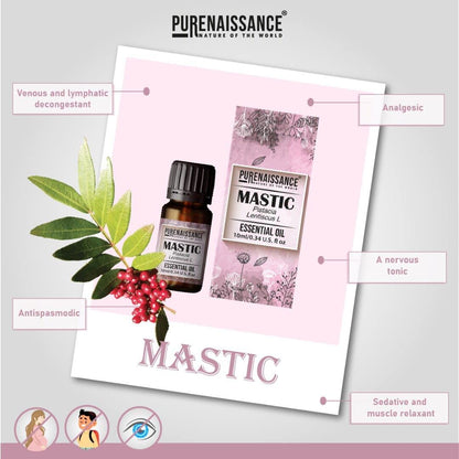 Pure Mastic Pistachio Essential Oil Purenaissance Therapeutic Grade, Best for Aromatherapy and Diffuser/10 ml