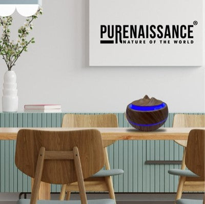 Aromatherapy essential oil Diffuser Purenaissance, Domestic-professional use, with three bottles of 10ml essential oils.