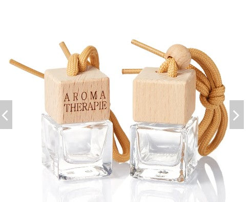 Aromatherapy essential oil glass bottle, car hanging ornaments, perfume car air freshener with Lavender Essential Oil.