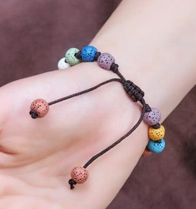 Braided Bracelet Lava Volcanic Stone Diffuser Bracelet Rock Bracelet